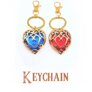 Zelda Heart Necklace Keychain Valentine's Day Fast Shipping Legend of Zelda Breath of the Wild Tears of the Kingdom ToTk BoTW image 3