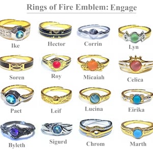 Anillos de compromiso con emblema de fuego Alear Byleth Ike Soren Chrom Marth Lucina Corrin Sigurd Eirika Roy Hector Leif Micaiah Pact Ring imagen 2