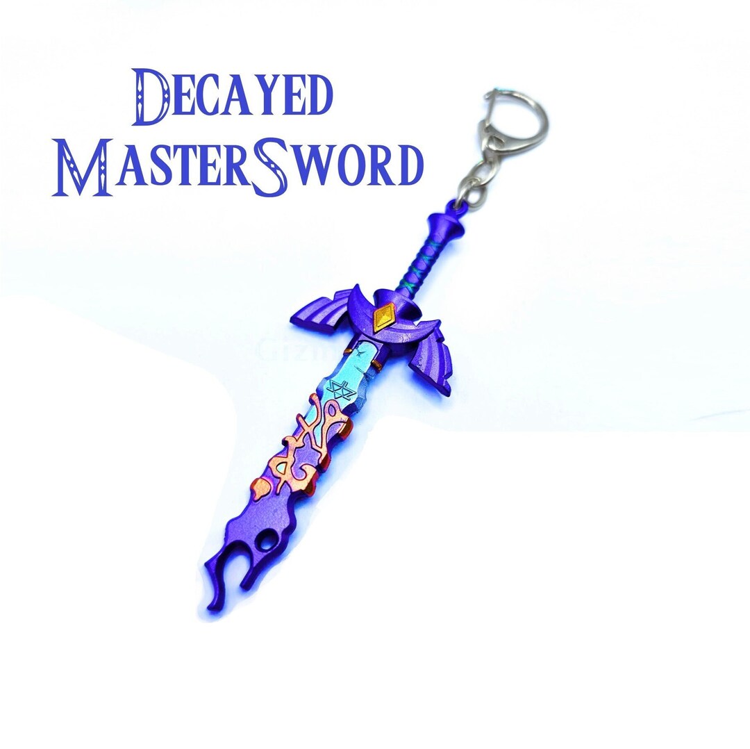 Zelda Decayed Master Sword Keychain or Necklace Tears of the Kingdom