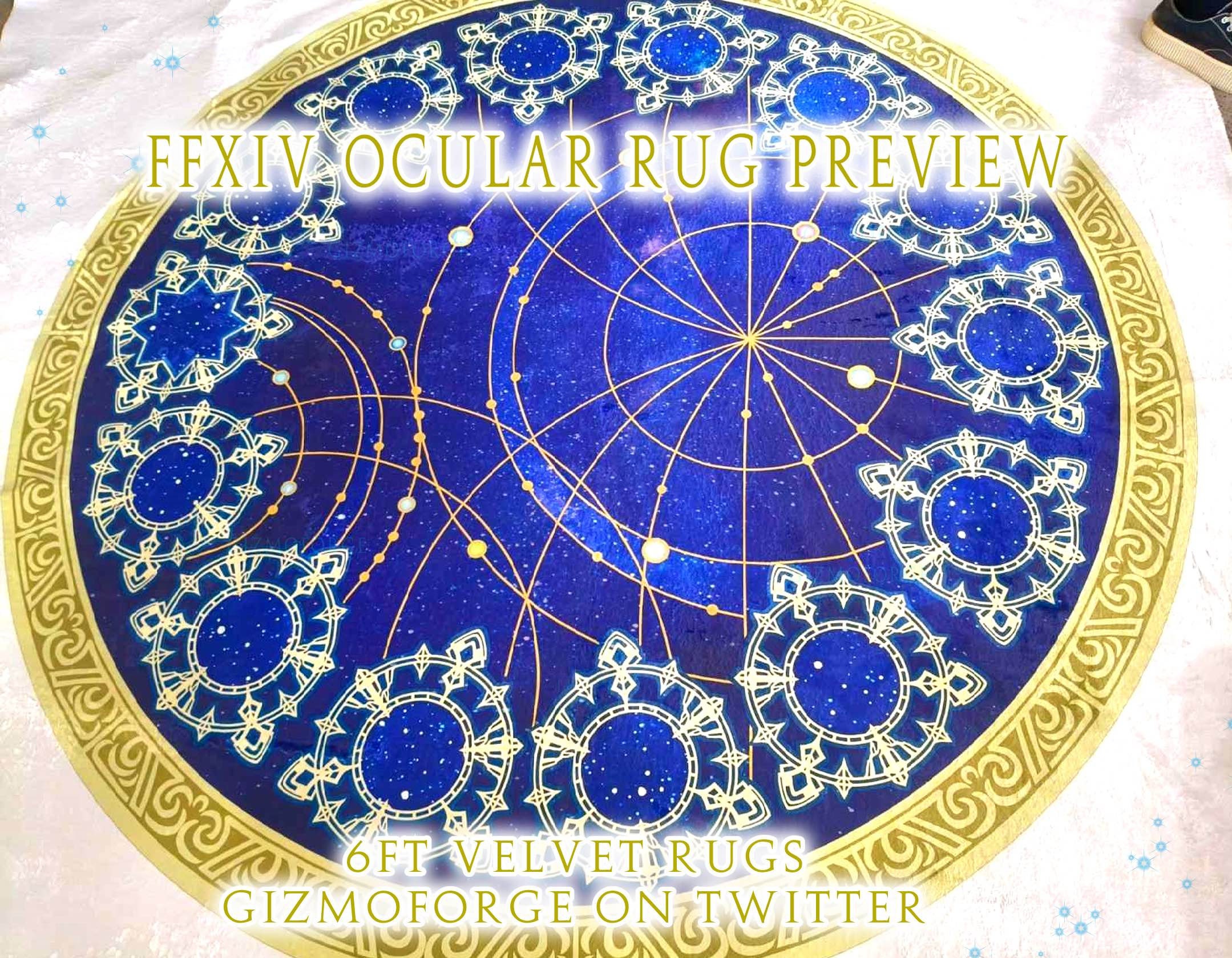FFXIV Azem Circle Rug - 6ft Round Velvet Carpet - Final Fantasy XIV - Etsy