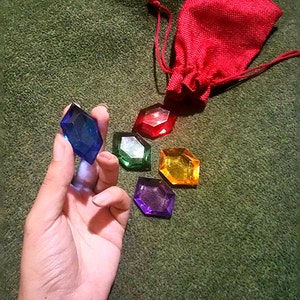 Zelda Rupees 5 Rupees & Rupee Pouch - Bag of Rupees - Breath of the Wild - Legend of Zelda BOTW TOTK image 9