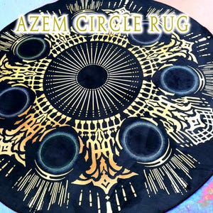 FFXIV Azem Circle Rug - 6ft Round Velvet Carpet - Final Fantasy XIV
