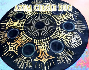 FFXIV Azem Circle Rug - 6ft Round Velvet Carpet - Final Fantasy XIV