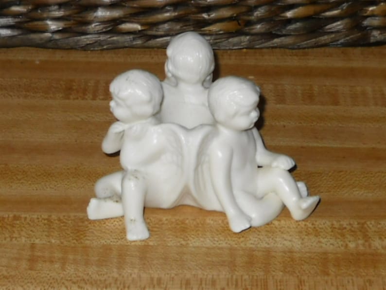 Heavenly Cherub Porcelain Bisque Taper Candle Holder