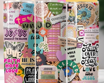 Christian Faith Tumbler Wrap 20 oz Straight, Jesus God Bible Verses Quotes Religious, Love Like Jesus, Christian Daily Affirmations png