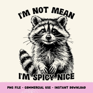 Würziges lustiges PNG, lustiges Waschbär-Design Png, psychische Gesundheit png, sarkastisches Sprichwort, erwachsener Humor, trendiges Waschbär-Sublimationsdesign, jetzt beliebt