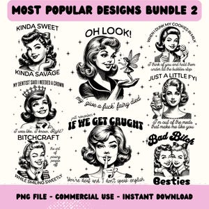 Retro Housewife PNG Bundle 2, Sarcastic Sayings Bundle, Retro Clip Art Bundle, Funny Sayings, Adult Humour, Sarcastic Shirt Designs Png