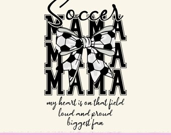 Soccer Mama PNG: Coquette Bow Design (Digital Download)