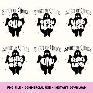 Ghost Spirit PNG SVG Bundle, Spooky Season Bundle Svg, Cute Ghost Fall Vibes Svg Png, Sublimation Shirt Design Bundle, Digital Download
