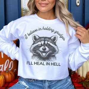 Sarcastic Raccoon PNG: Funny Grudge Sublimation Design (digital ...