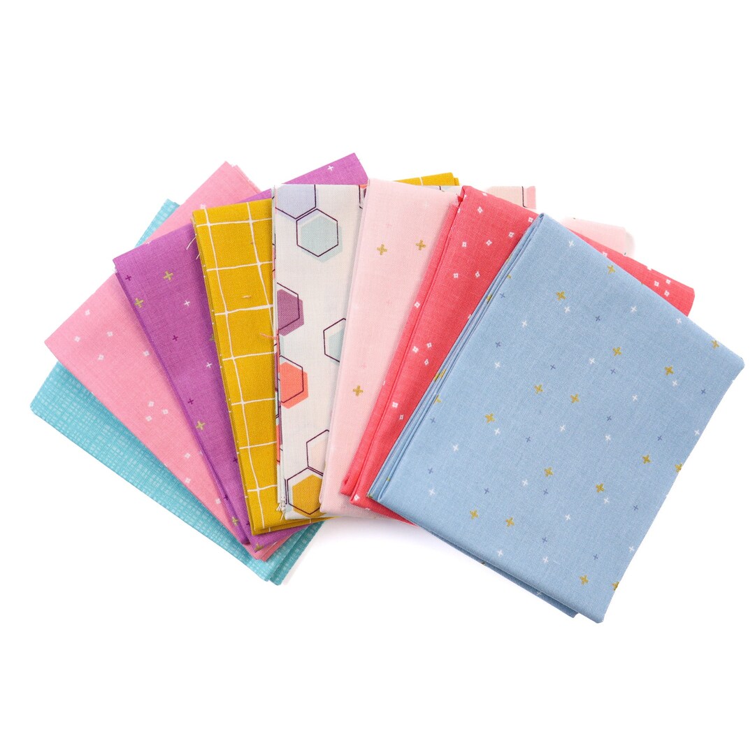 Pastel Pop 8 Piece Fat Quarter Bundle Curated Fat Quarter Bundle Fat