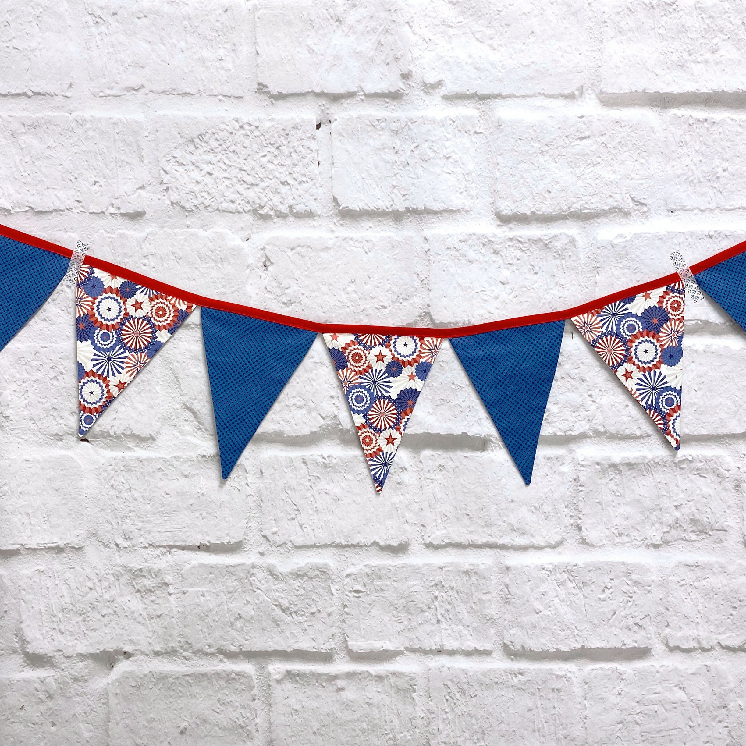 Pennant Banner Kit Red White &amp; Blue Supplies Only | Etsy