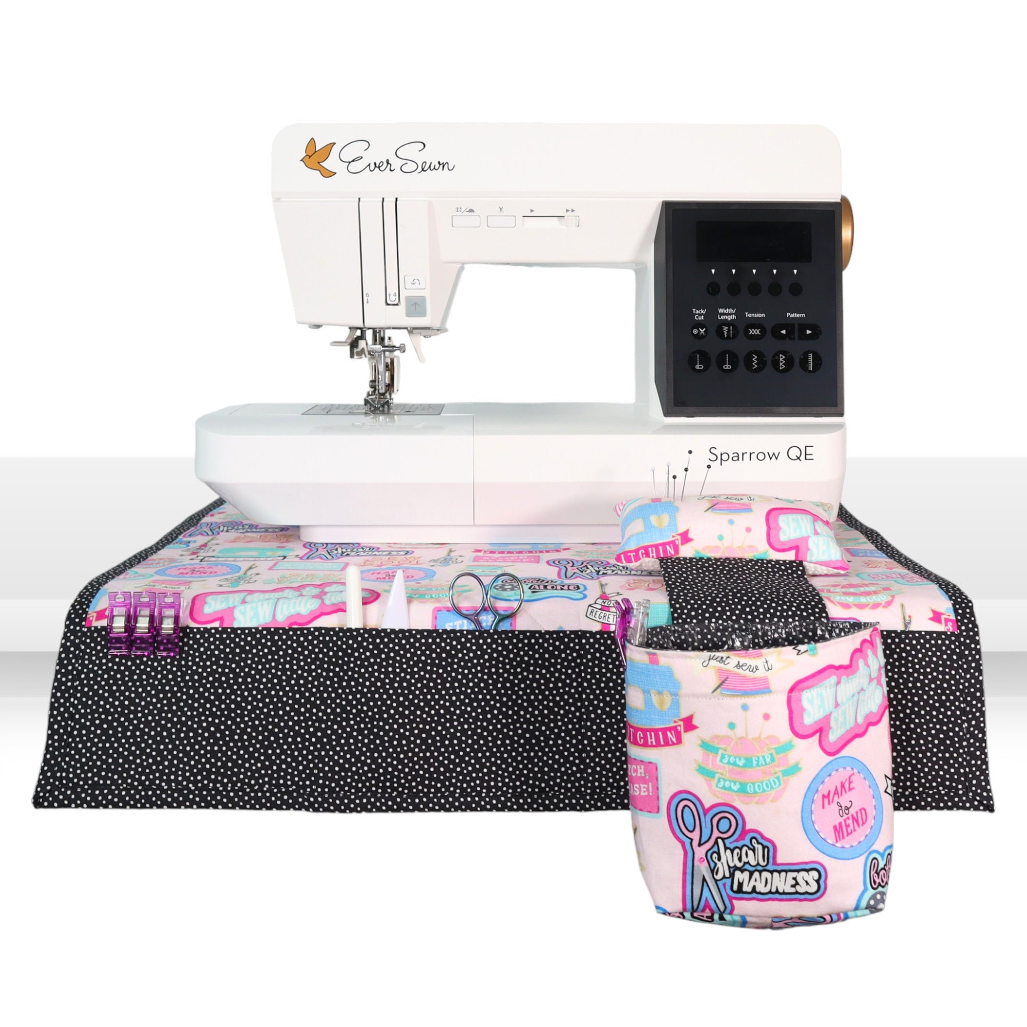 Sewing Machine Mat, Pin Cushion and Thread Catcher Sewing Kit - Hoops