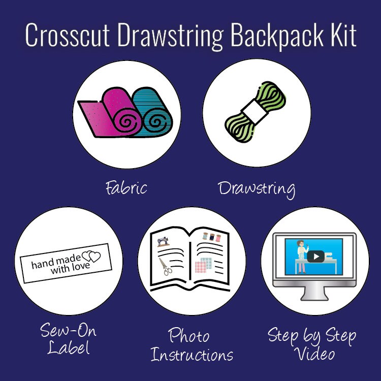 Drawstring Backpack Sewing Kit - Sports - Beginner Sewing Kit - Sewing Kit  for Kids - Sewing Project