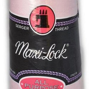 Maxi-Lock Pink Serger Thread: 50 wt Spun Polyester, 3000 Yard Cone
