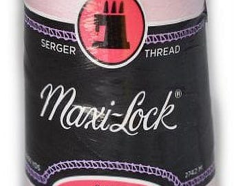Maxi-Lock Pink Serger Thread: 50 wt Spun Polyester, 3000 Yard Cone