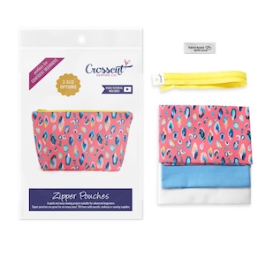Pink Leopard Zipper Pouch Sewing Kit - Beginner Project