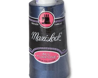 Maxi-Lock Navy Serger Thread: 3000 Yard Spun Polyester Cone