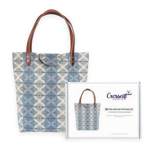 Lincoln Tote Bag Complete Kit - Shibori Organic Canvas - Tote Bag Sewing Kit - Beginner Sewing Kit - Sewing Pattern & Kit with Video