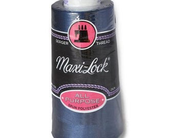 Maxi-Lock Medium Navy Serger Thread: 3000 Yard Spun Polyester Cone