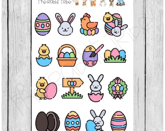 Mini Sticker Sheets - Easter icons - planner stickers