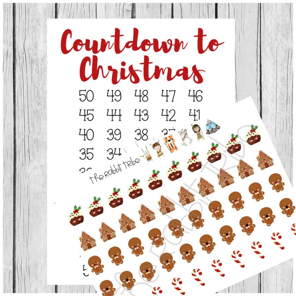 Freestyle Planning - Countdown to Christmas Kit - planner stickers