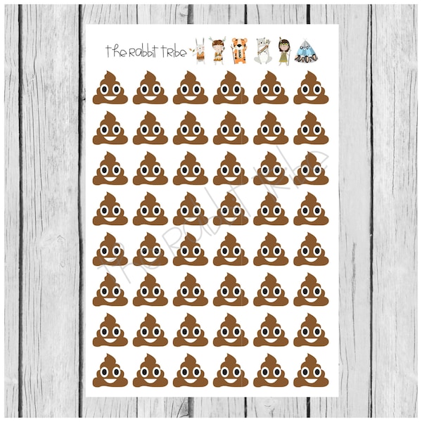 Mini Sticker Sheet - poop emoji - planner stickers