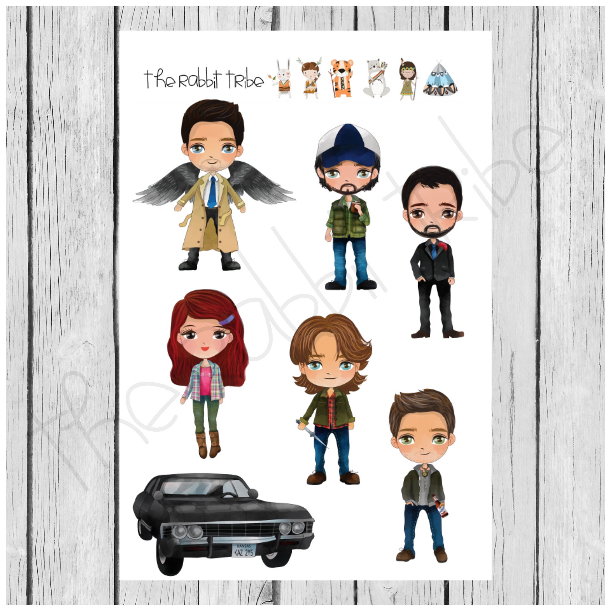 Supernatural Stickers Cute SPN Stickers Group 1 