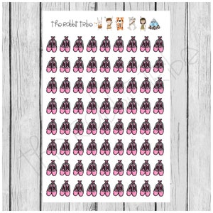 Mini Sticker Sheet - ballet shoes, dance calss - planner stickers