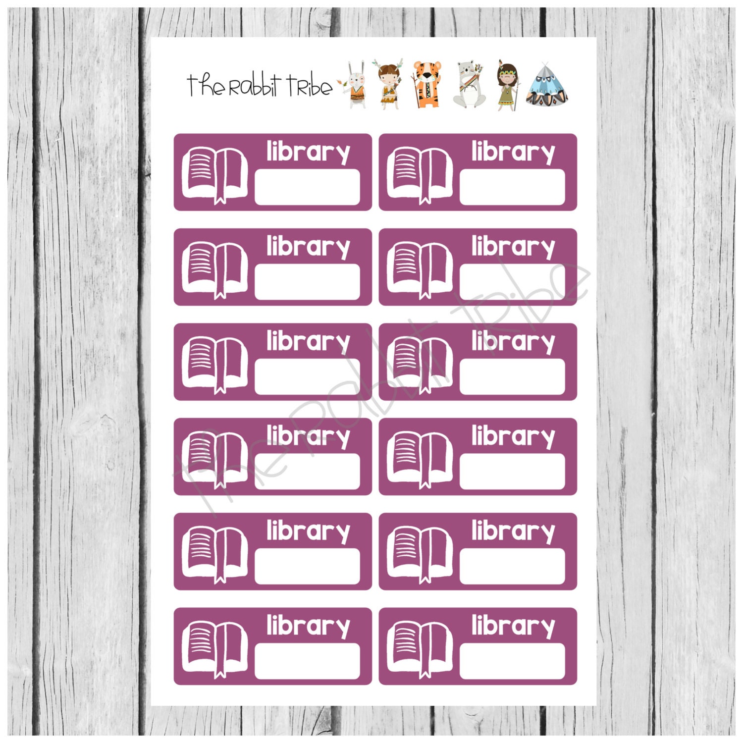 Mini Sticker Sheet Library Books Planner Stickers Etsy