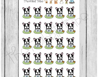 Mini Sticker Sheet - frenchies doing work - planner stickers