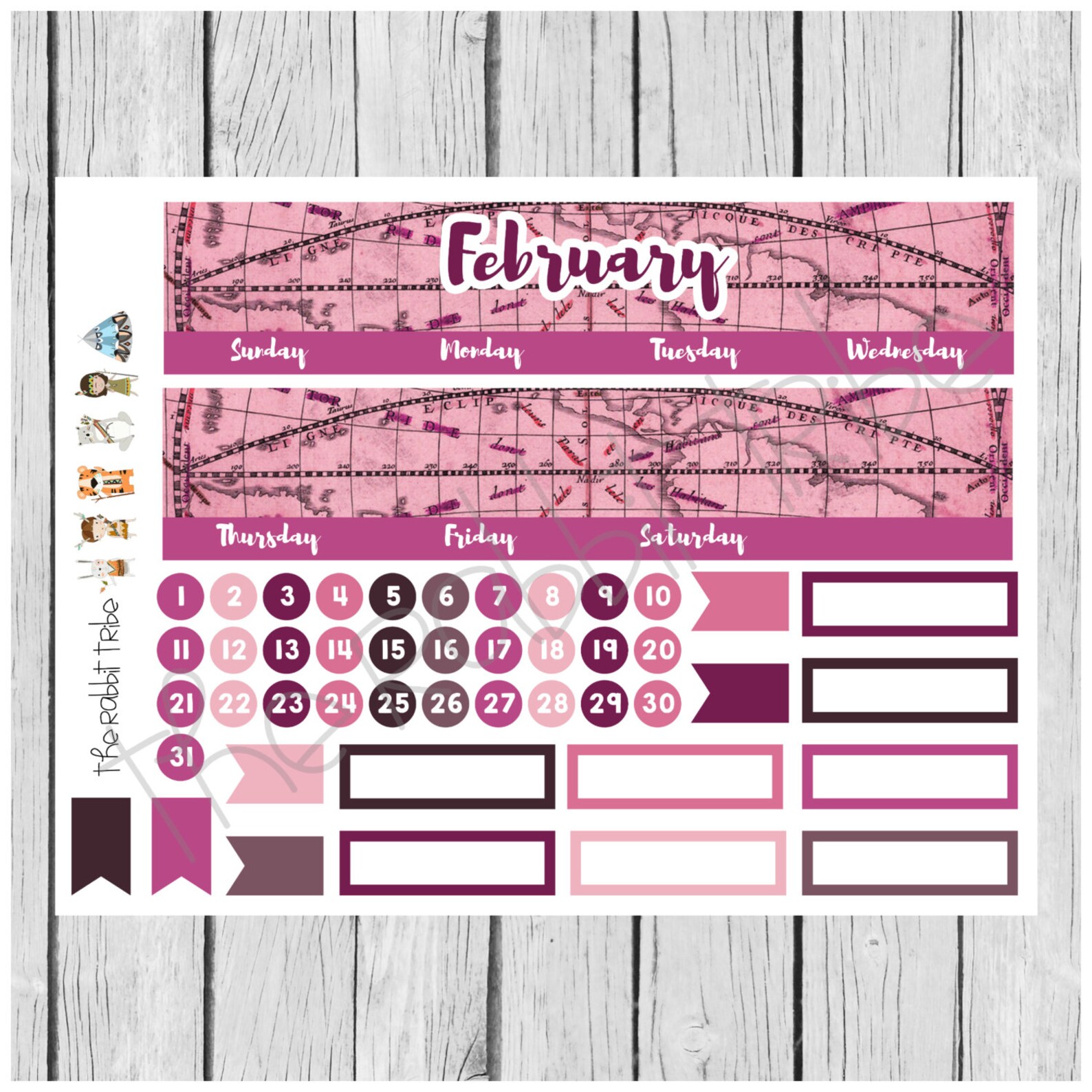 Teacher planner stickers monthly cover up february etsy