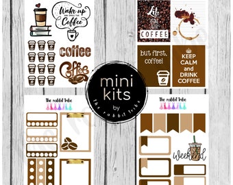 Mini Kits - Coffee Addict - planner stickers