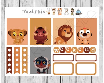 Weekly sticker set - Lion King - planner stickers