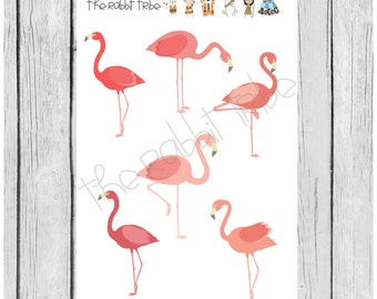 Mini Sticker Sheet - flamingoes - planner stickers