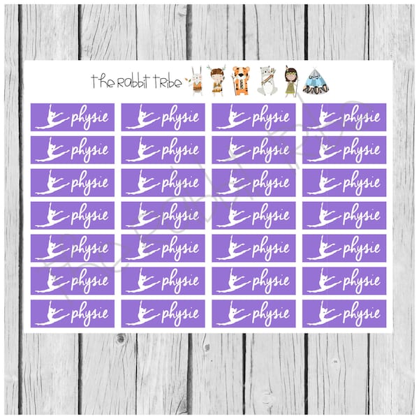 Get Organised! Physie, physical culture, dancing - planner stickers