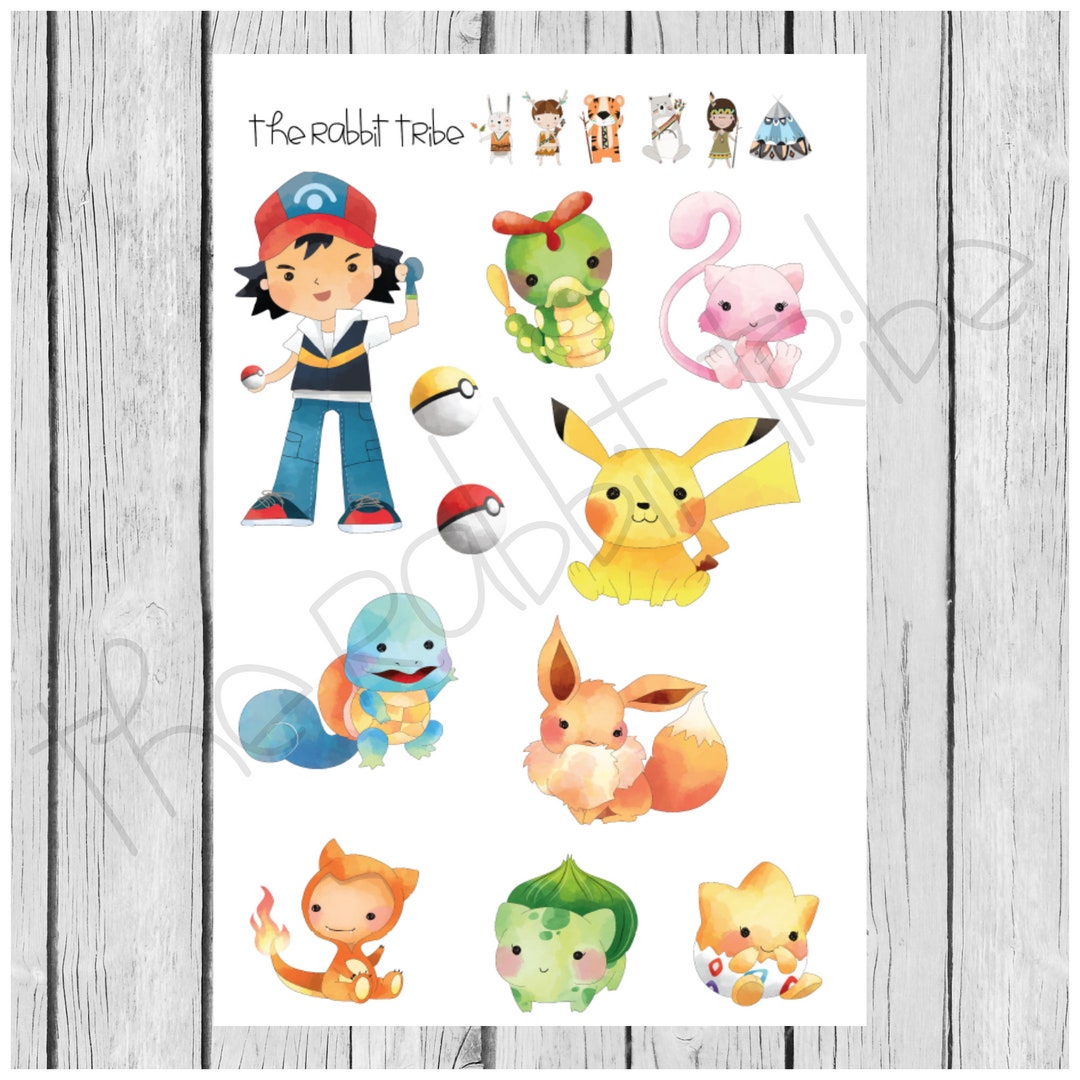 Mini-Aufkleber-Blatt Pokemon Sticker - Etsy.de