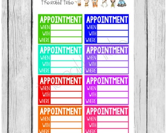 Mini Sticker Sheet - appointment boxes - planner stickers