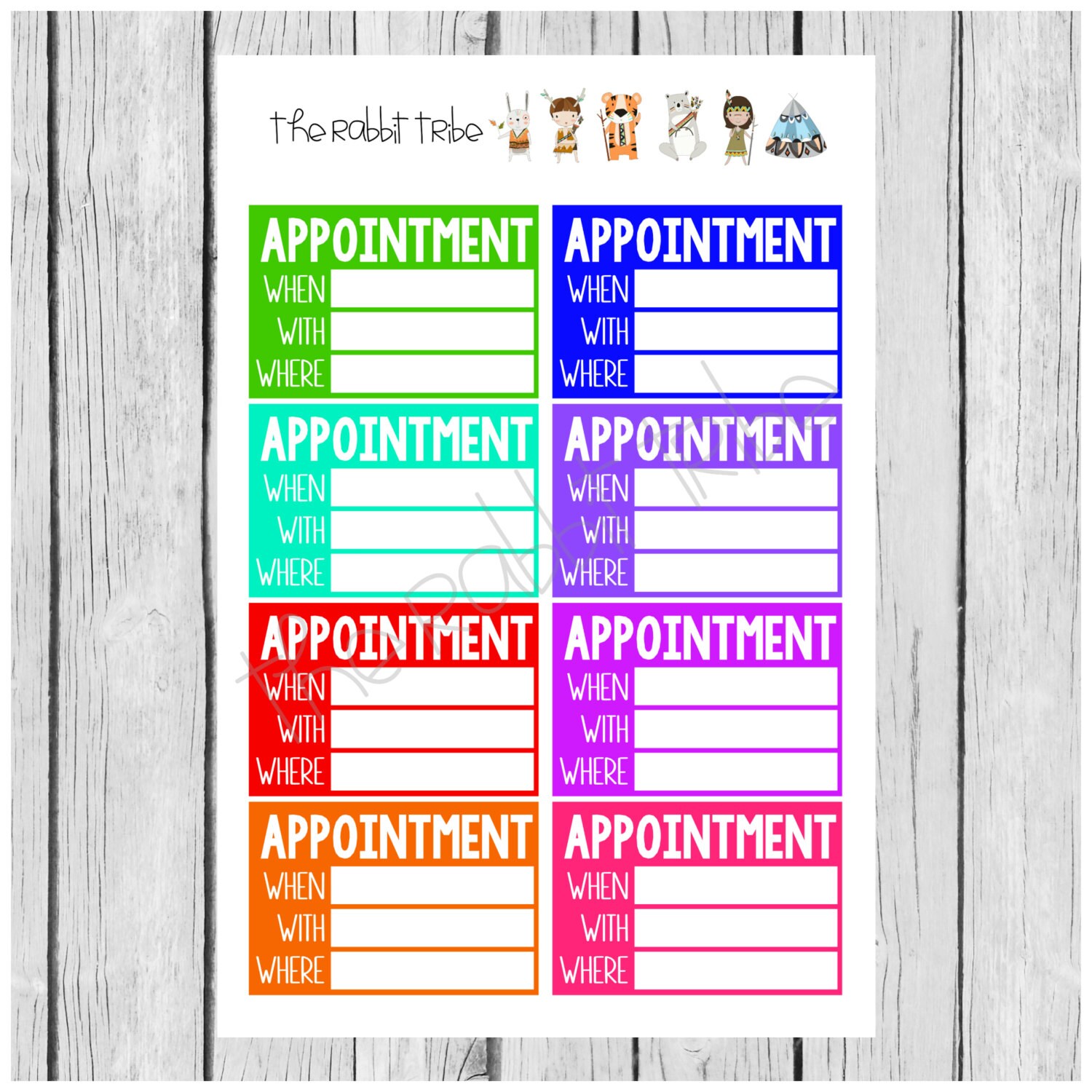 Mini Sticker Sheet Appointment Boxes Planner Stickers | Etsy