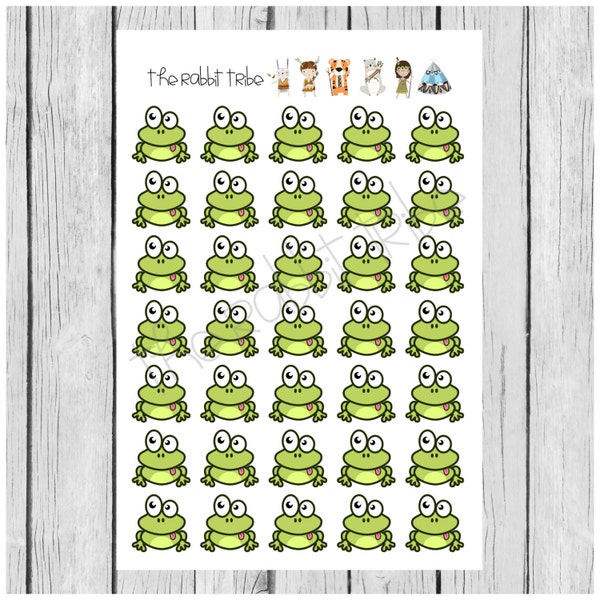 Mini sticker sheet - frogs - planner stickers