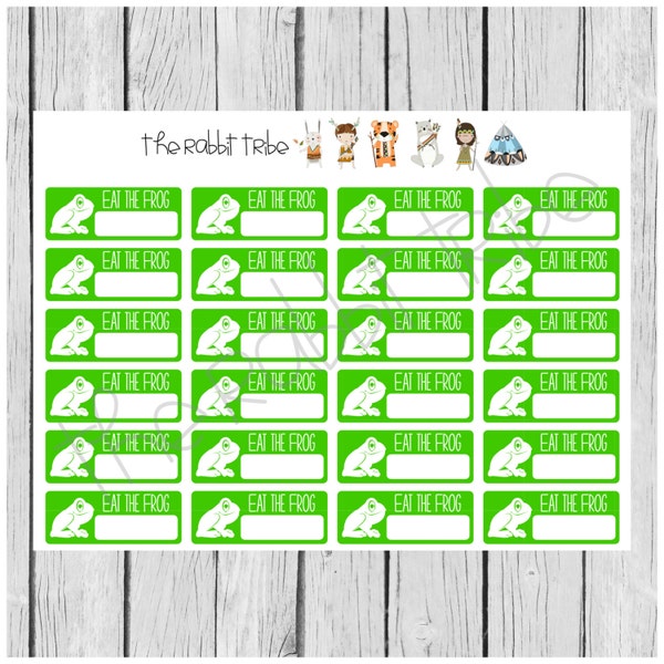 Get Organised! Eat the Frog, daily tasks - planner stickers