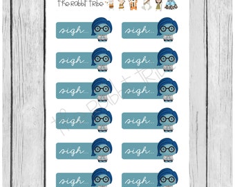 Mini Sticker Sheet - Sigh.. - planner stickers