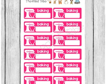 Mini Sticker Sheet - baking planner - planner stickers