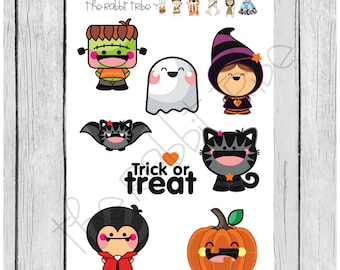 Mini Sticker Sheet - Halloween - Trick or Treat - planner stickers