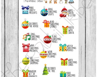 Mini-Aufkleber-Blatt - Weihnachten - Eimer Liste - Sticker