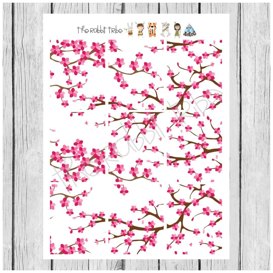 Wallpaper Stickers - Cherry Blossoms - Planner Stickers - # ...