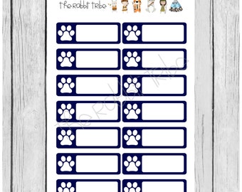 Mini Sticker Sheet - pet jot it boxes - planner stickers