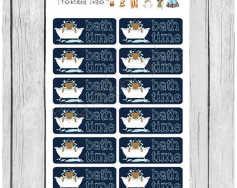 Mini Sticker Sheet - bath time - planner stickers