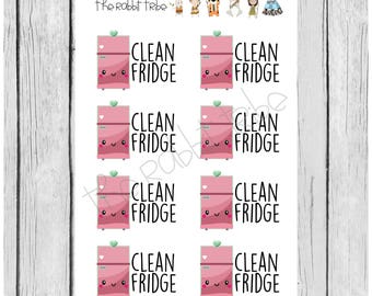 Mini Sticker Sheet - clean fridge - planner stickers