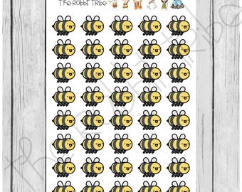 Mini Sticker Sheet - micro icons - bees - planner stickers